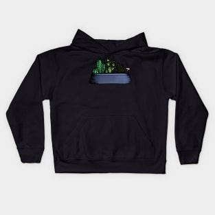 Succulent cactus house plants Kids Hoodie